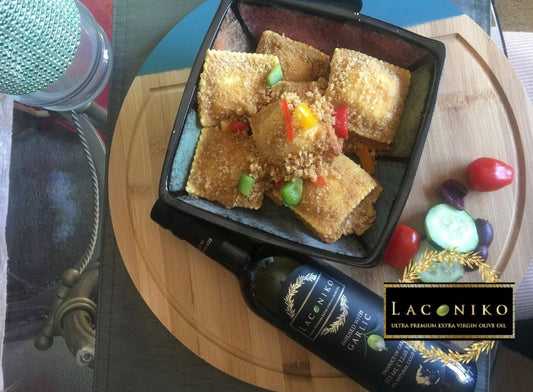 Pan Fried Ravioli with Garlic EVOO