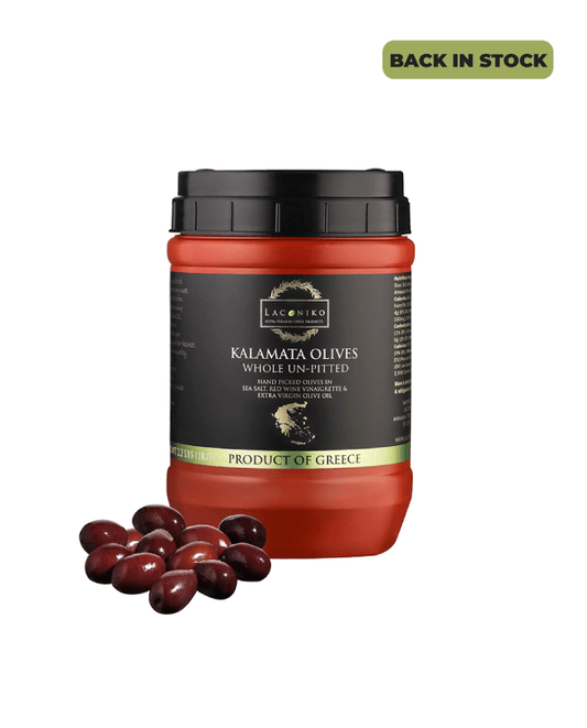 Whole-Unpitted Kalamata Olives 2.2 LBS