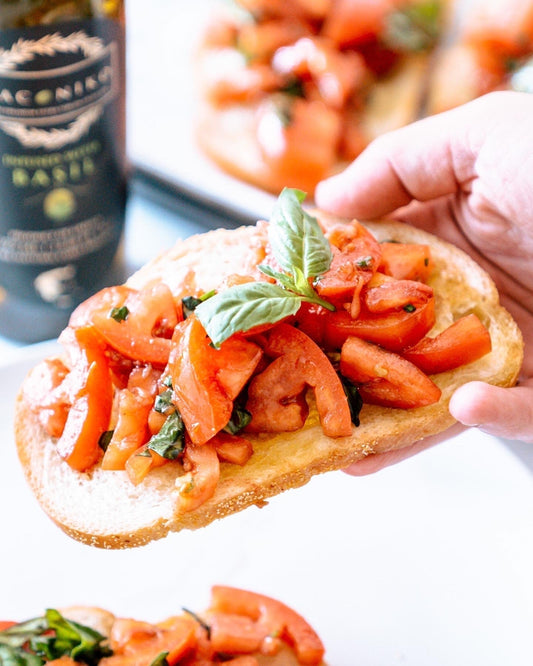 Bruschetta with Tomato and Basil Olive Oil (Fresh, Flavorful & Easy)