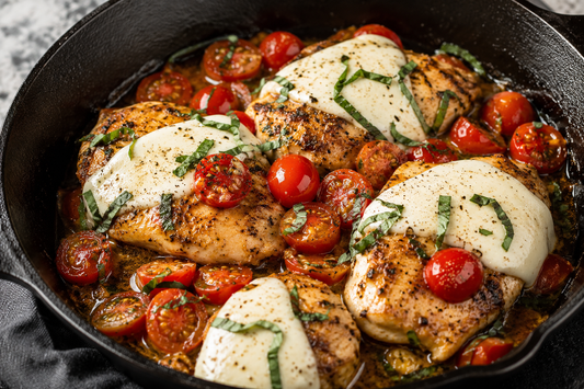 Caprese Chicken Skillet With Olive Oil and Balsamic