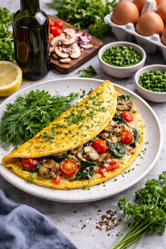 Vegetable Omelet Recipe in 15 Minutes
