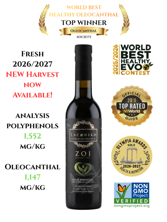 "ZOI" ULTRA High Phenolic EVOO Rich in OLEOCANTHAL (375ml)