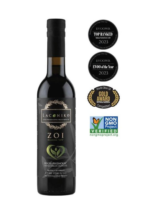 "ZOI" ULTRA High Phenolic EVOO rich in OLEOCANTHAL (375ml)